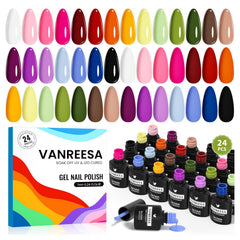 Vanreesa gel nail polish set with 21 colors for versatile manicures