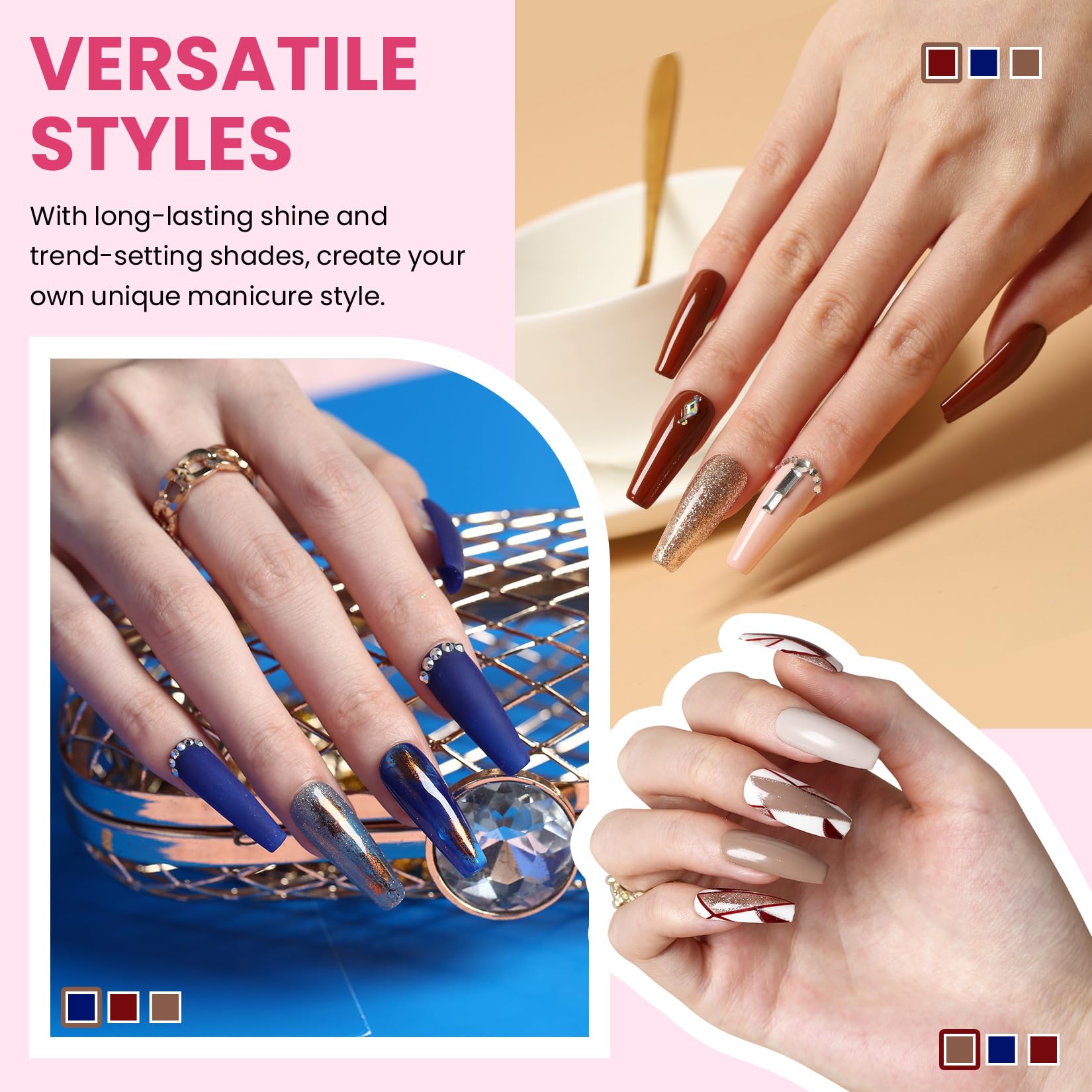 VANREESA glossy top coat for a high-shine finish