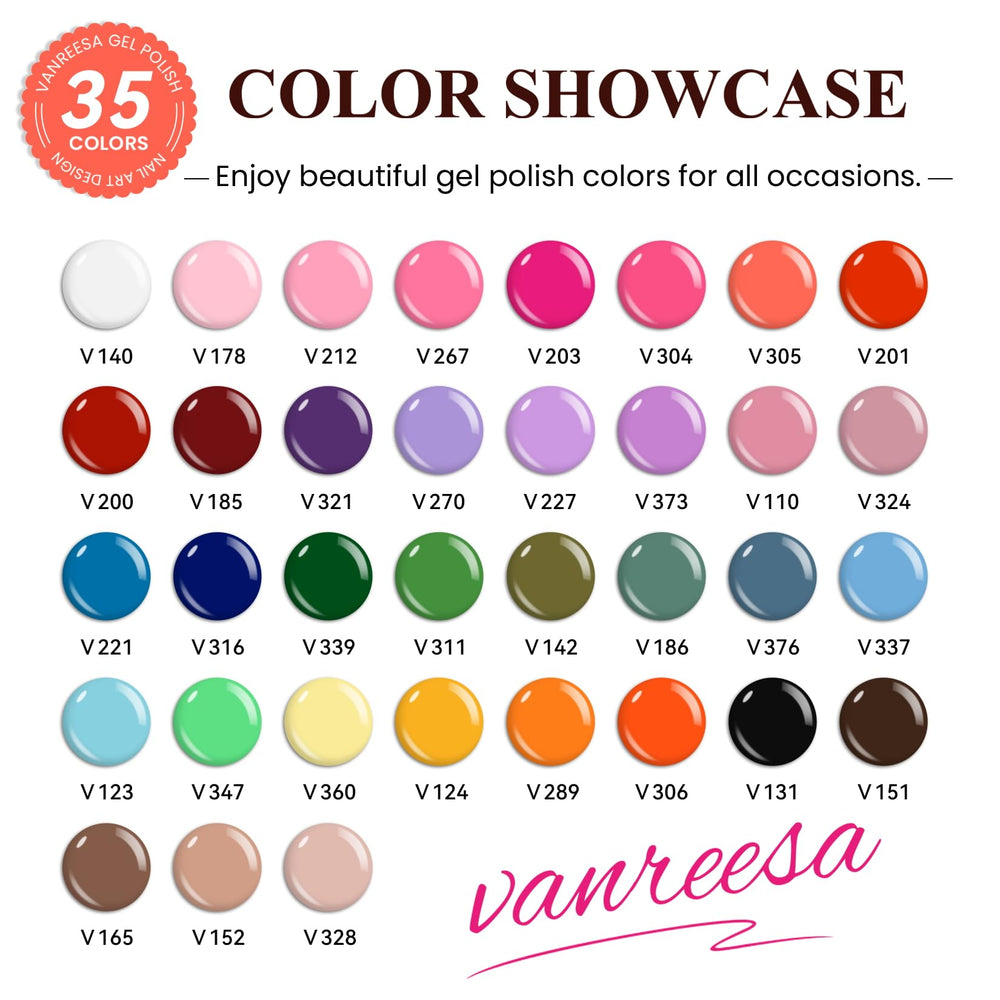 VANREESA gel polish texture silky smooth with high gloss.