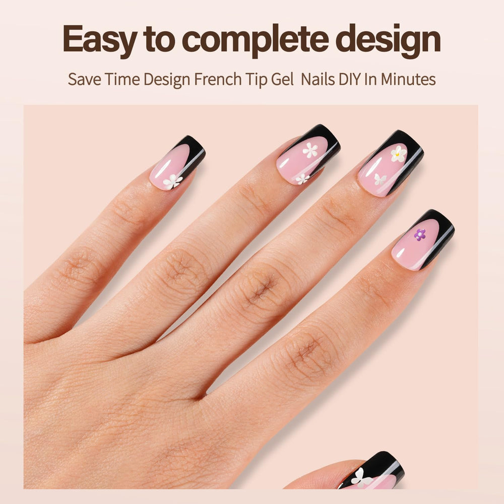 Vansiho soft gel nail tips with square edges for natural contours.
