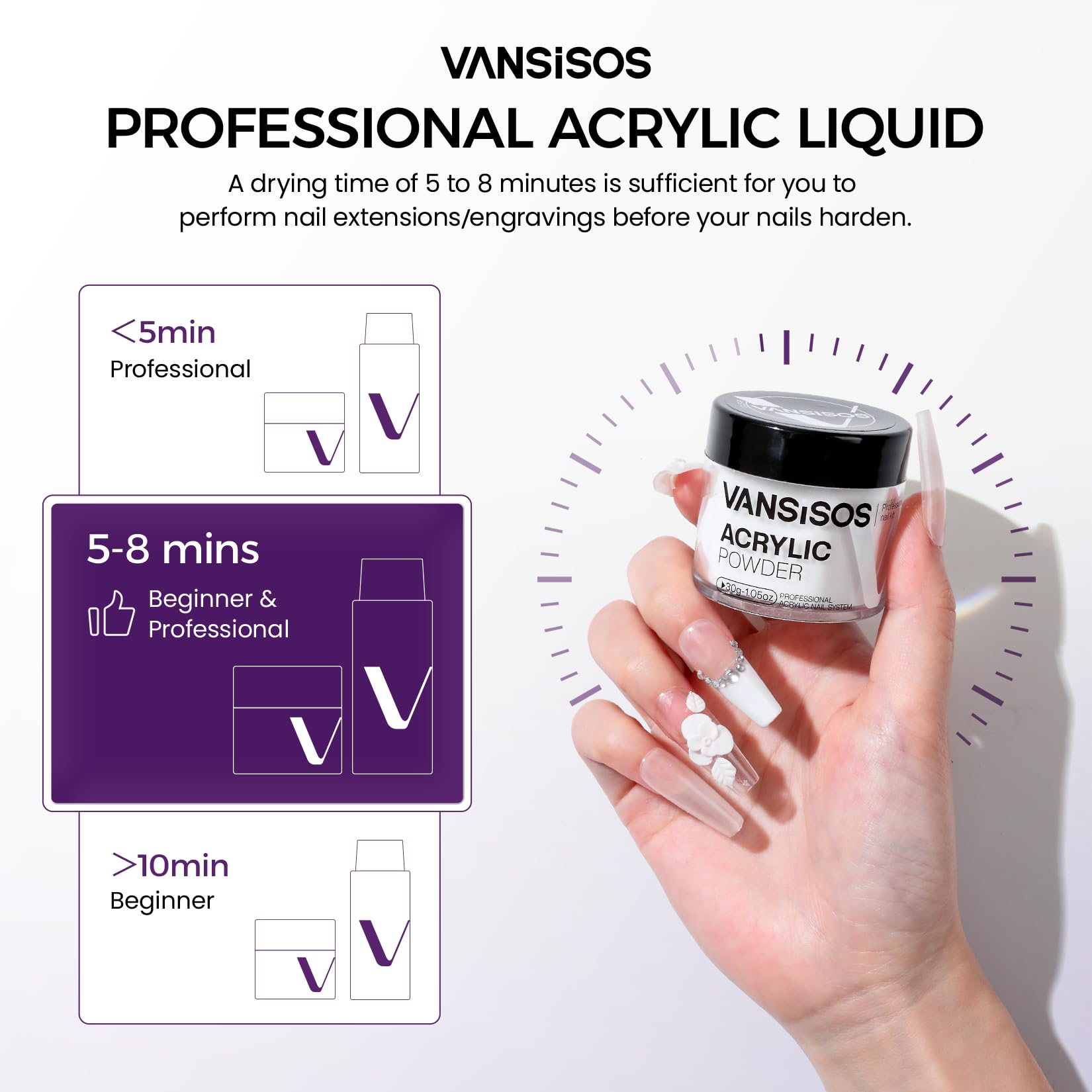 VANSISOS lima de uñas para acabado profesional