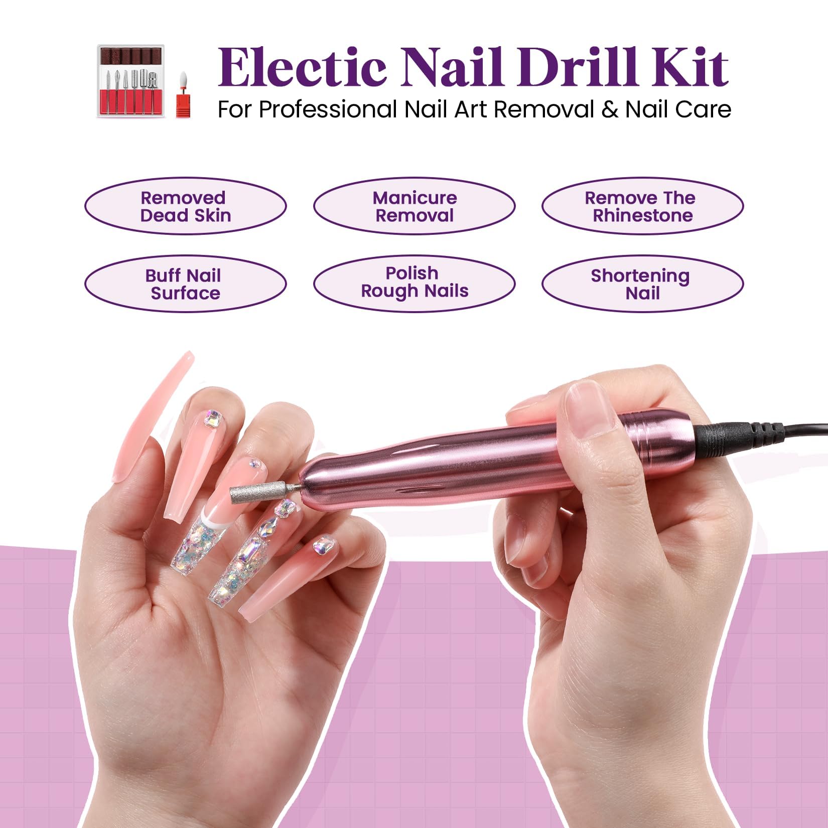 VANSISOS nail art tools set highlights versatility for extensions, French manicures, and decorations.
