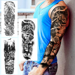 Tatuajes VANTATY en tamaño 48x17 cm para cobertura de brazo.