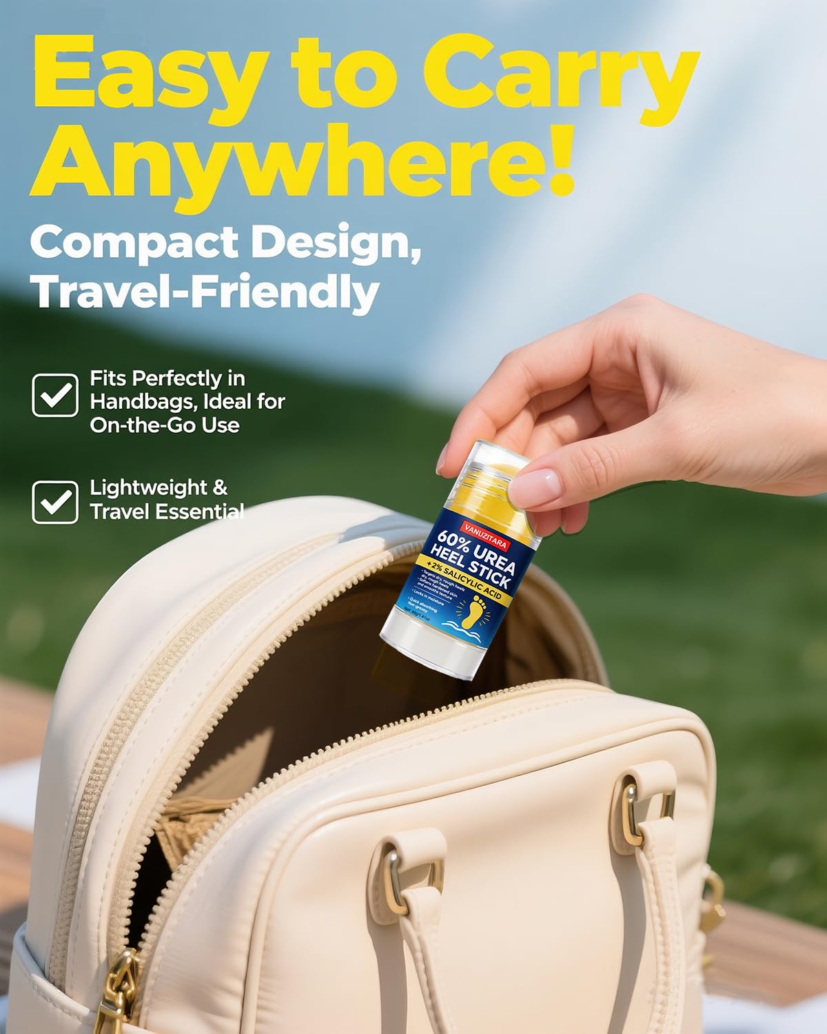VANUZITARA Travel friendly compact stick for daily hydration.
