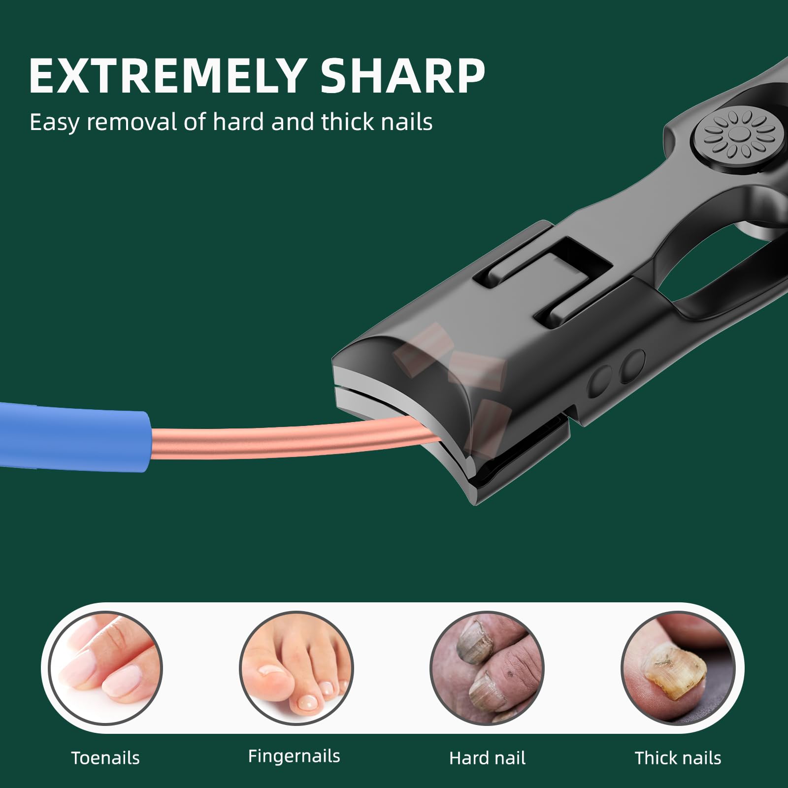VANWIN anti-splash catcher minimizes nail debris.