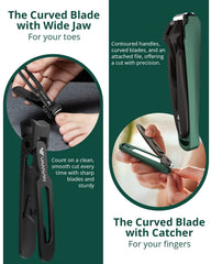 VANWIN fingernail clipper built-in file finishes nails smoothly.
