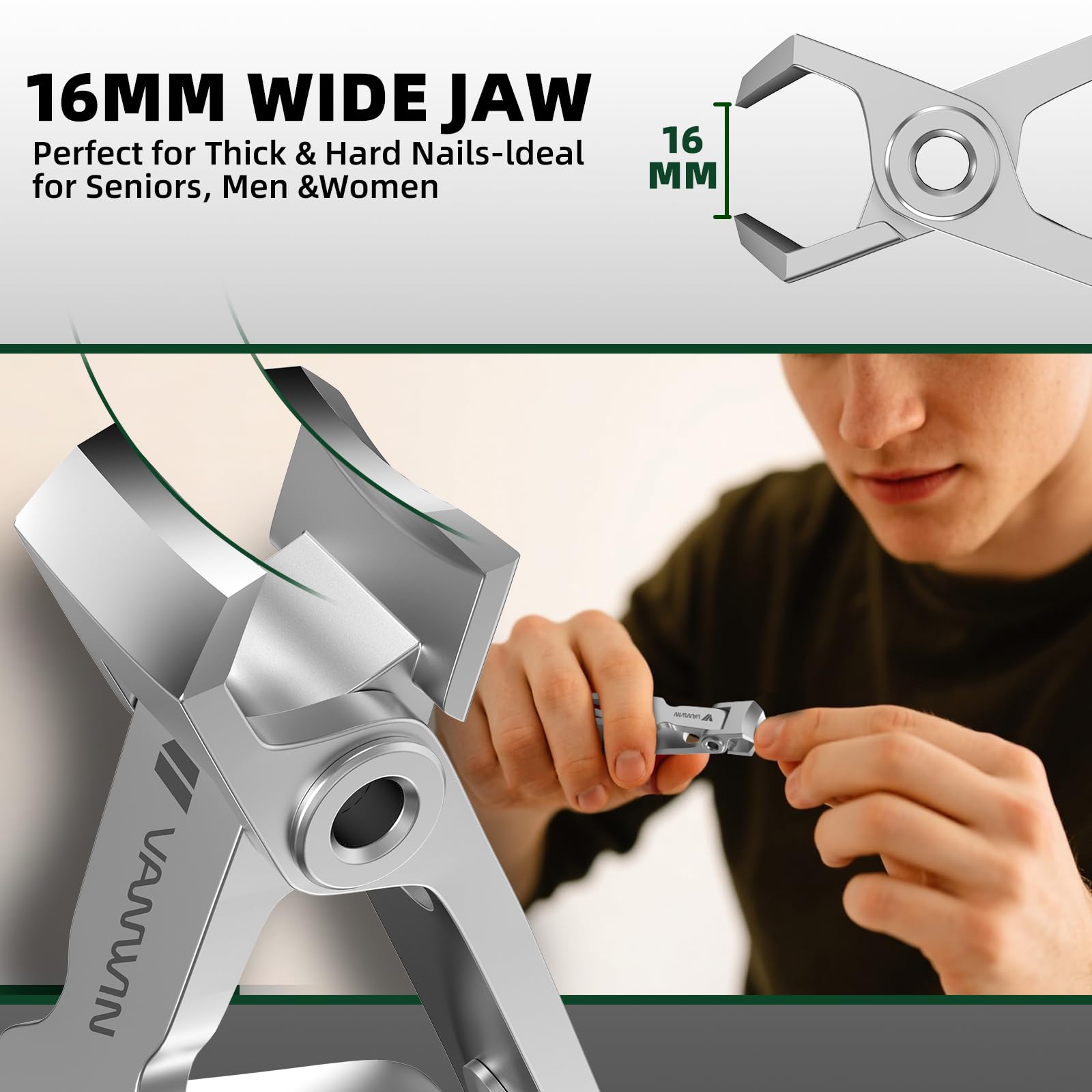 VANWIN ingrown nail file for smoothing edges after clipping