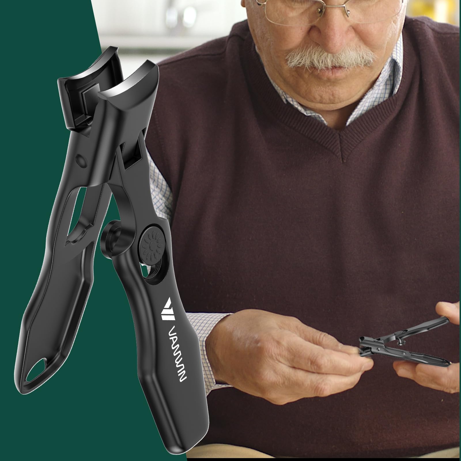 VANWIN large jaw clippers ideal for seniors and thick nails.