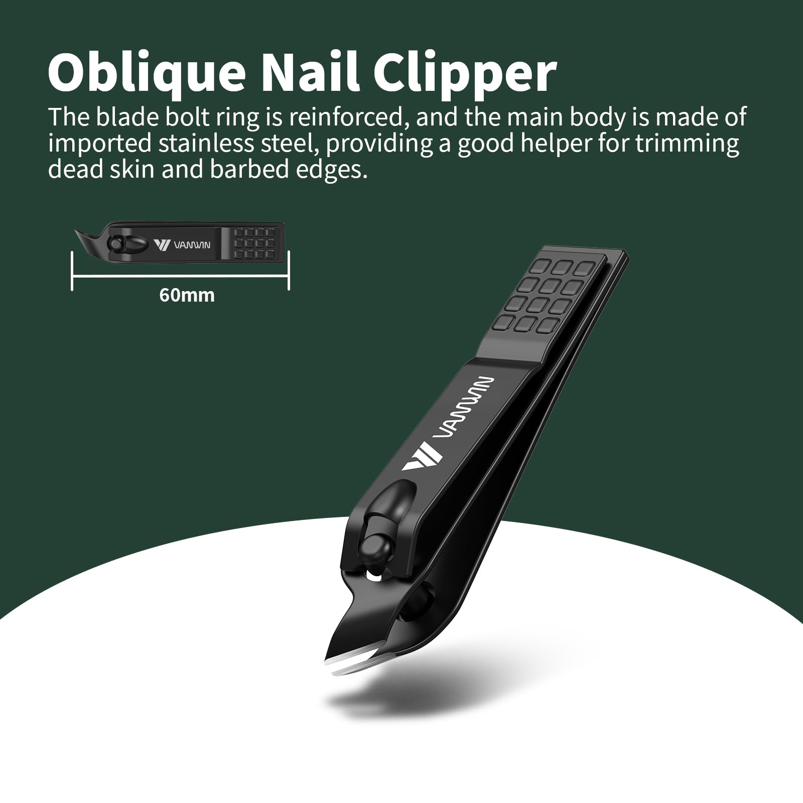 VANWIN nail clippers case shows stylish storage for on-the-go grooming.