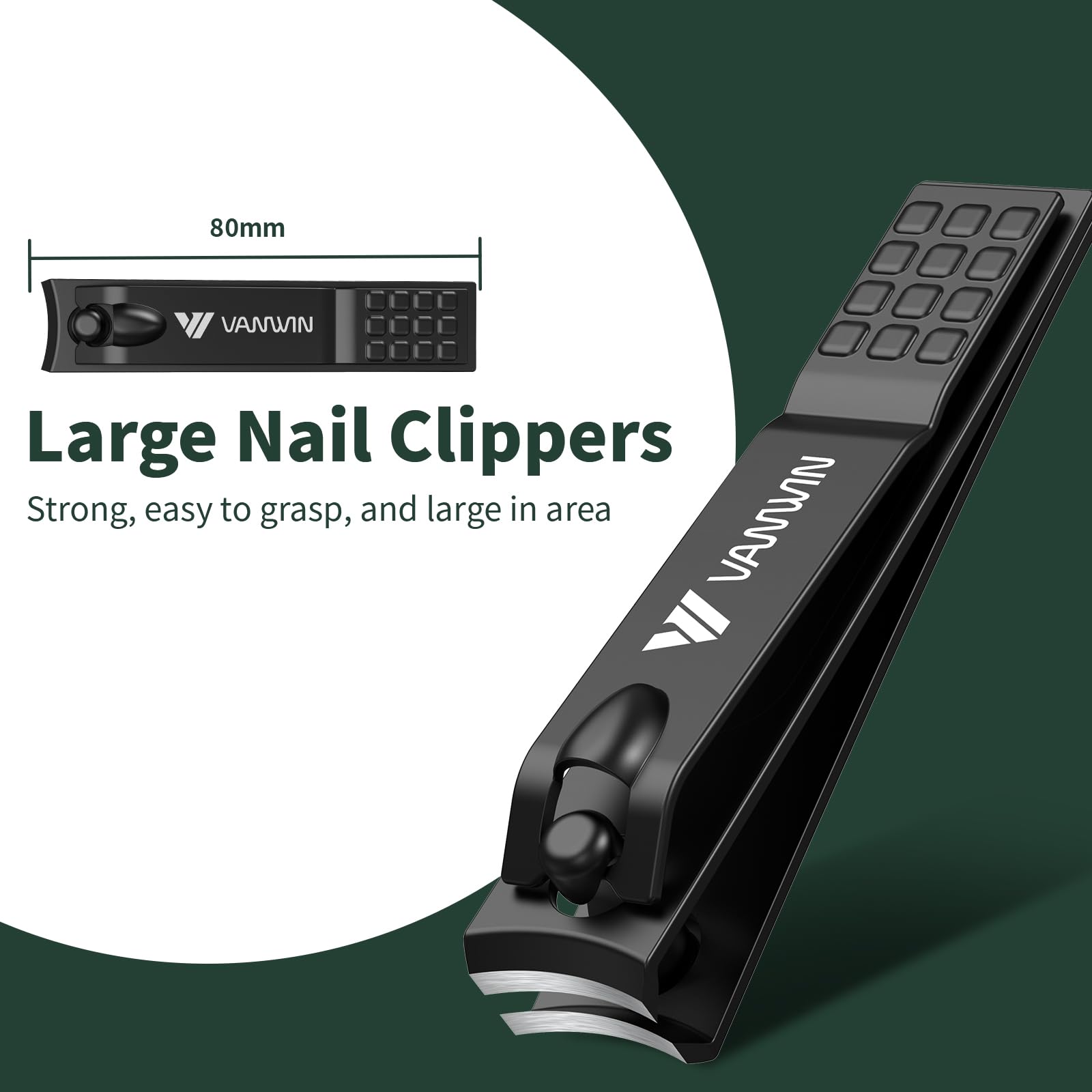 VANWIN nail clippers precision blades close-up enable clean, even cuts.