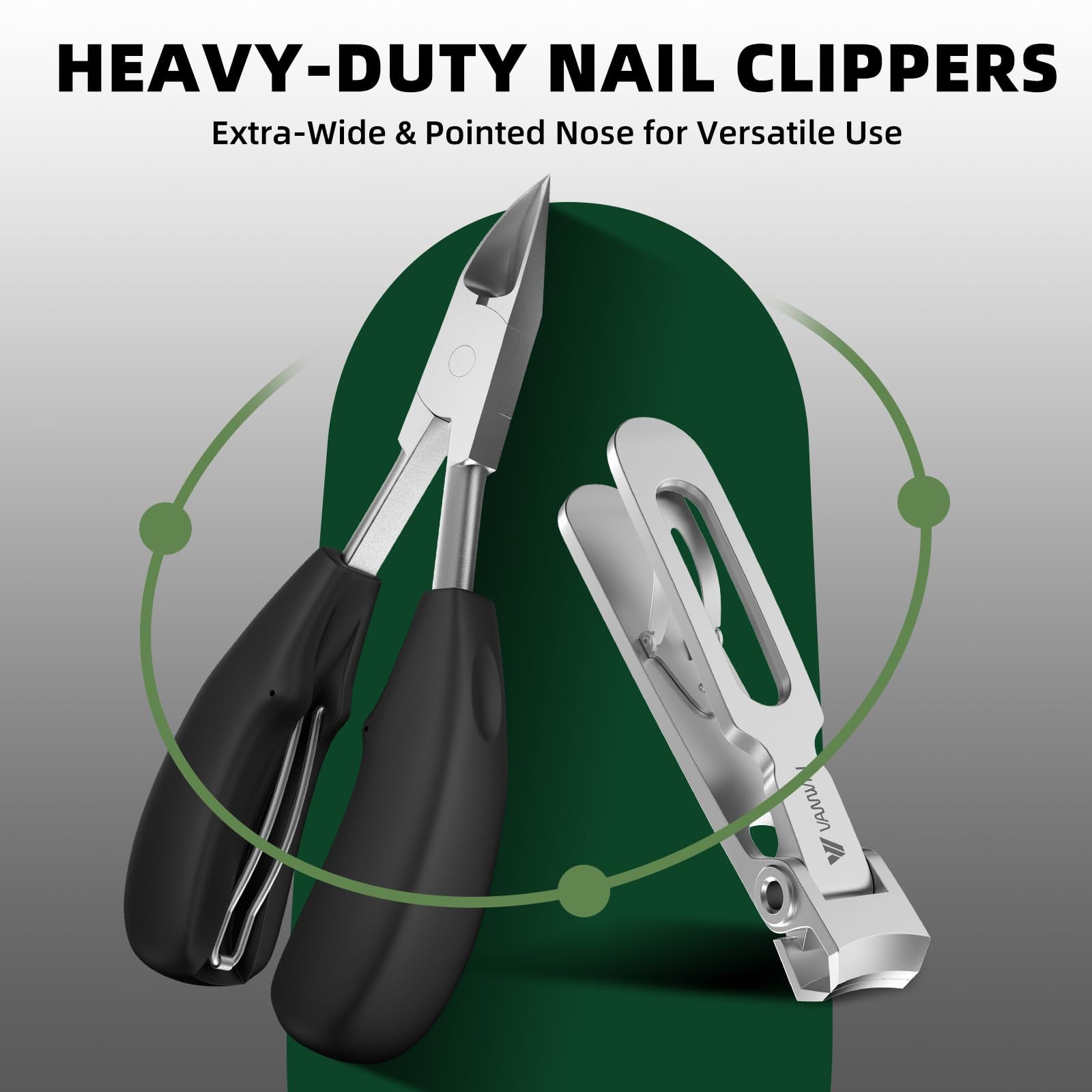 VANWIN 37mm podiatrist toenail clipper close-up for precise trimming