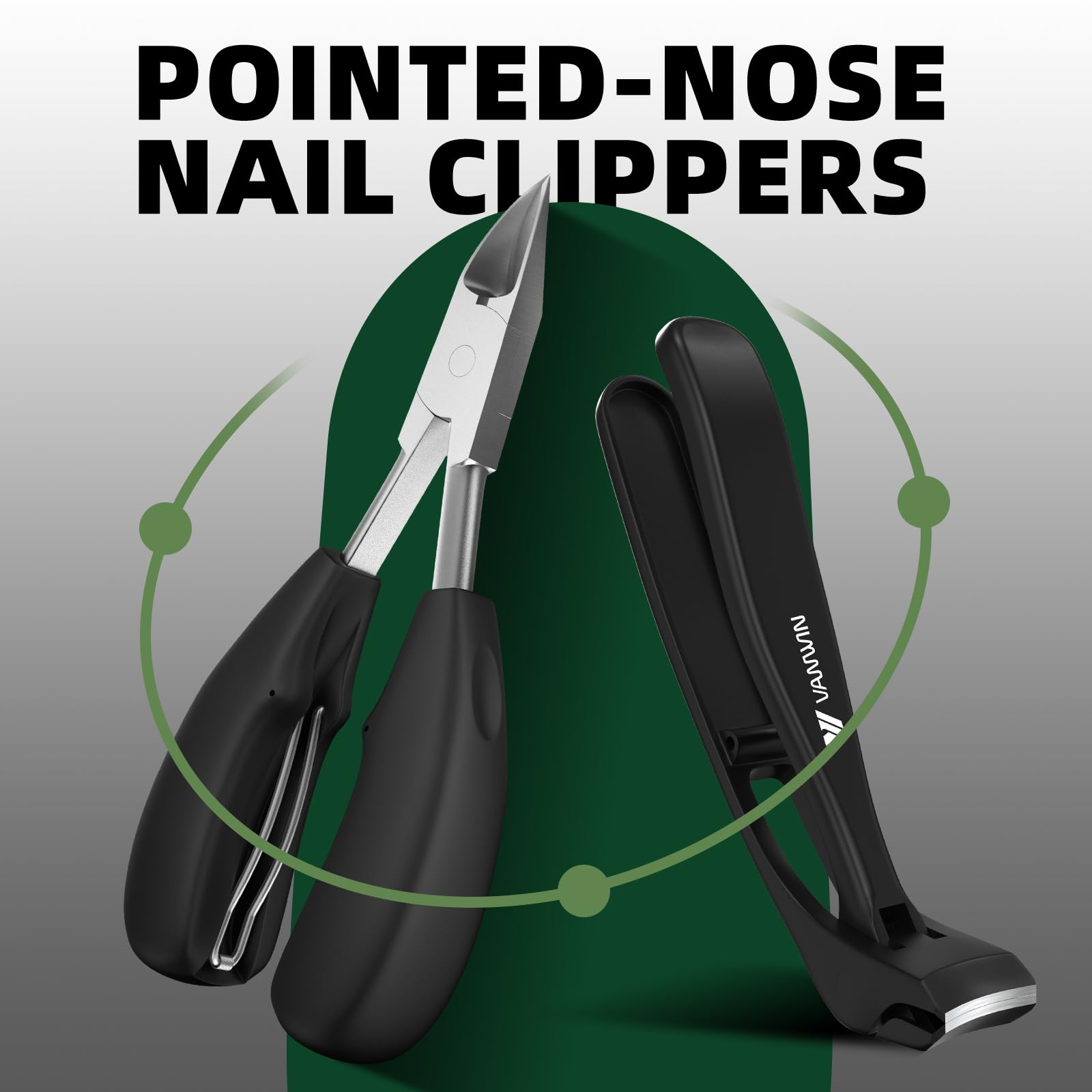 VANWIN heavy-duty wide-jaw clippers safely cut thick nails with smooth leverage.