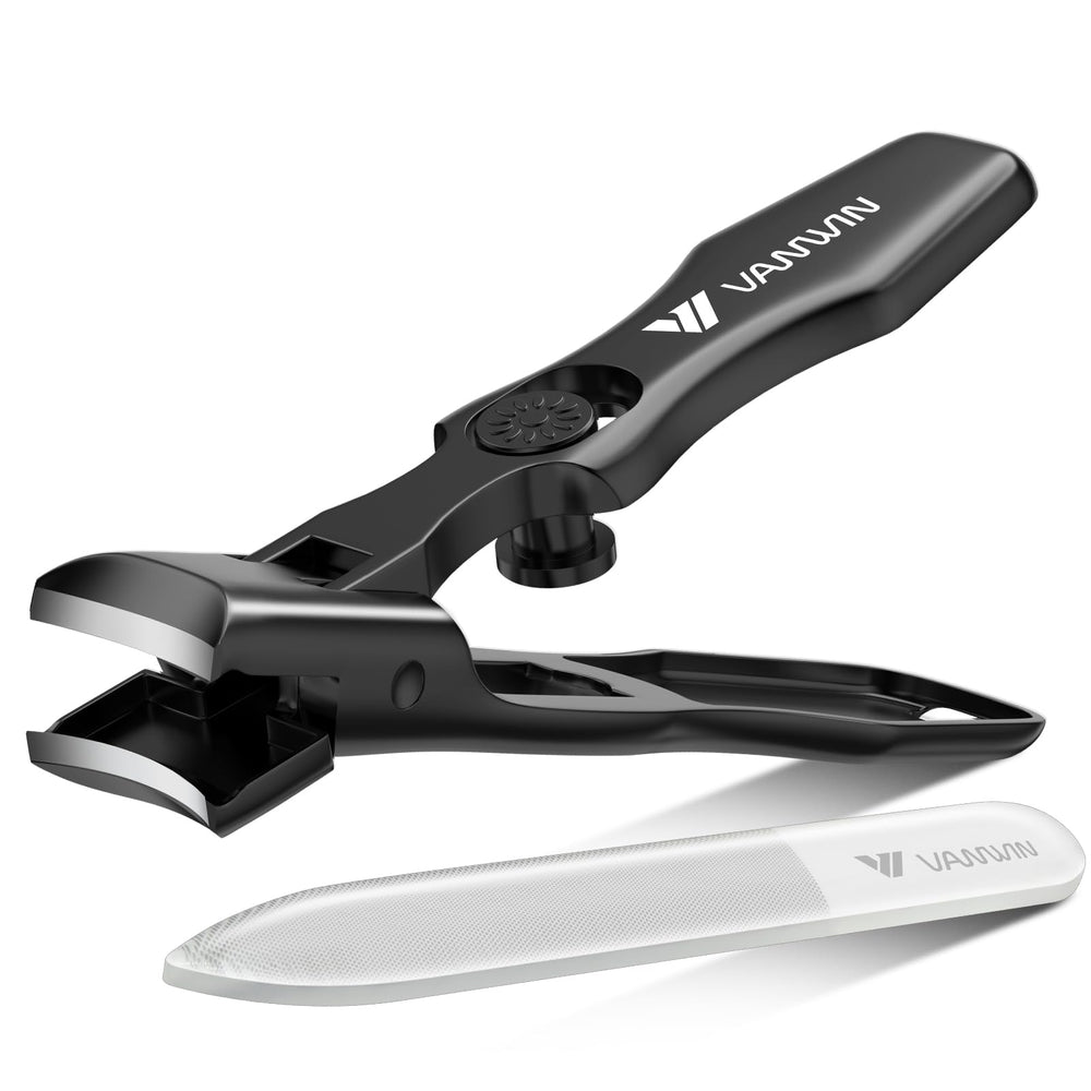 VANWIN wide-jaw toenail clippers for smooth cuts on thick nails.