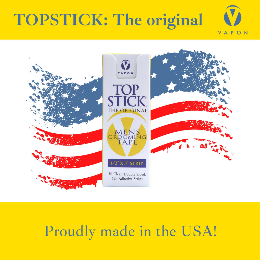 Easy-to-trim application to fit scalp contours with Topstick.