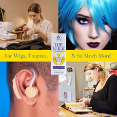 Latex-free Vapon Topstick for comfortable wear with wigs.