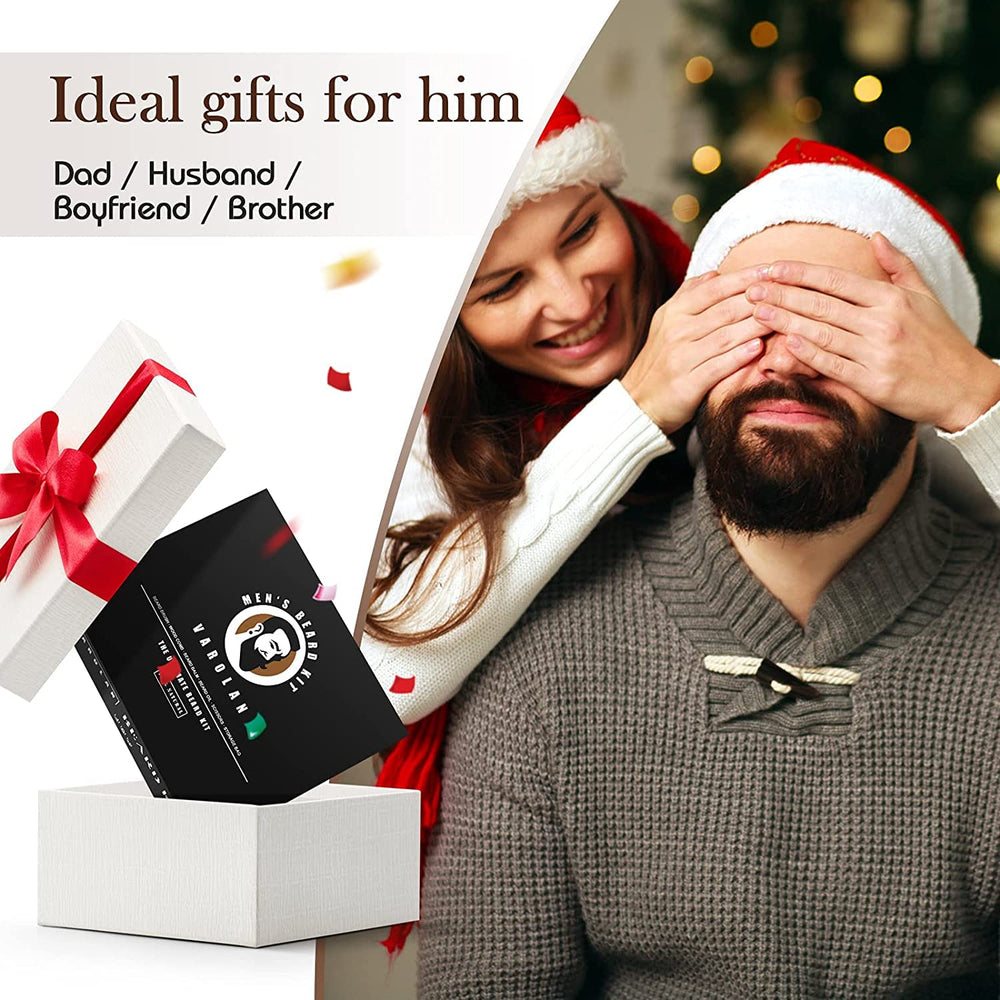 Varolan gift for him beard kit offers a versatile grooming solution.