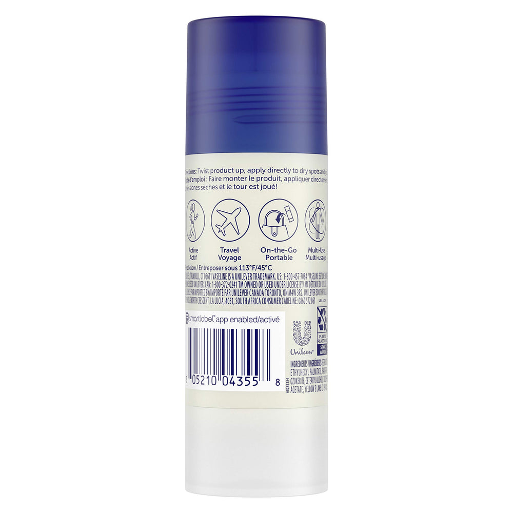 Bálsamo en barra de Vaseline con deslizamiento suave para áreas secas.