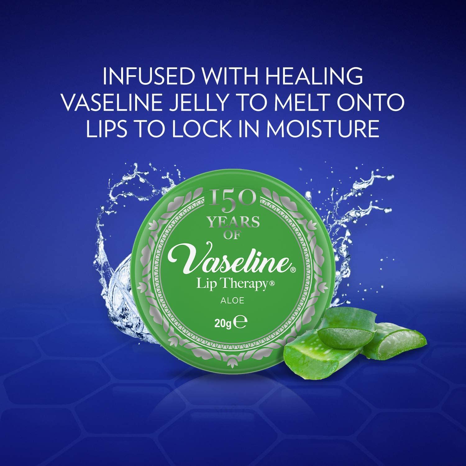 Vaseline Lip Therapy Aloe, envase compacto ideal para bolso.