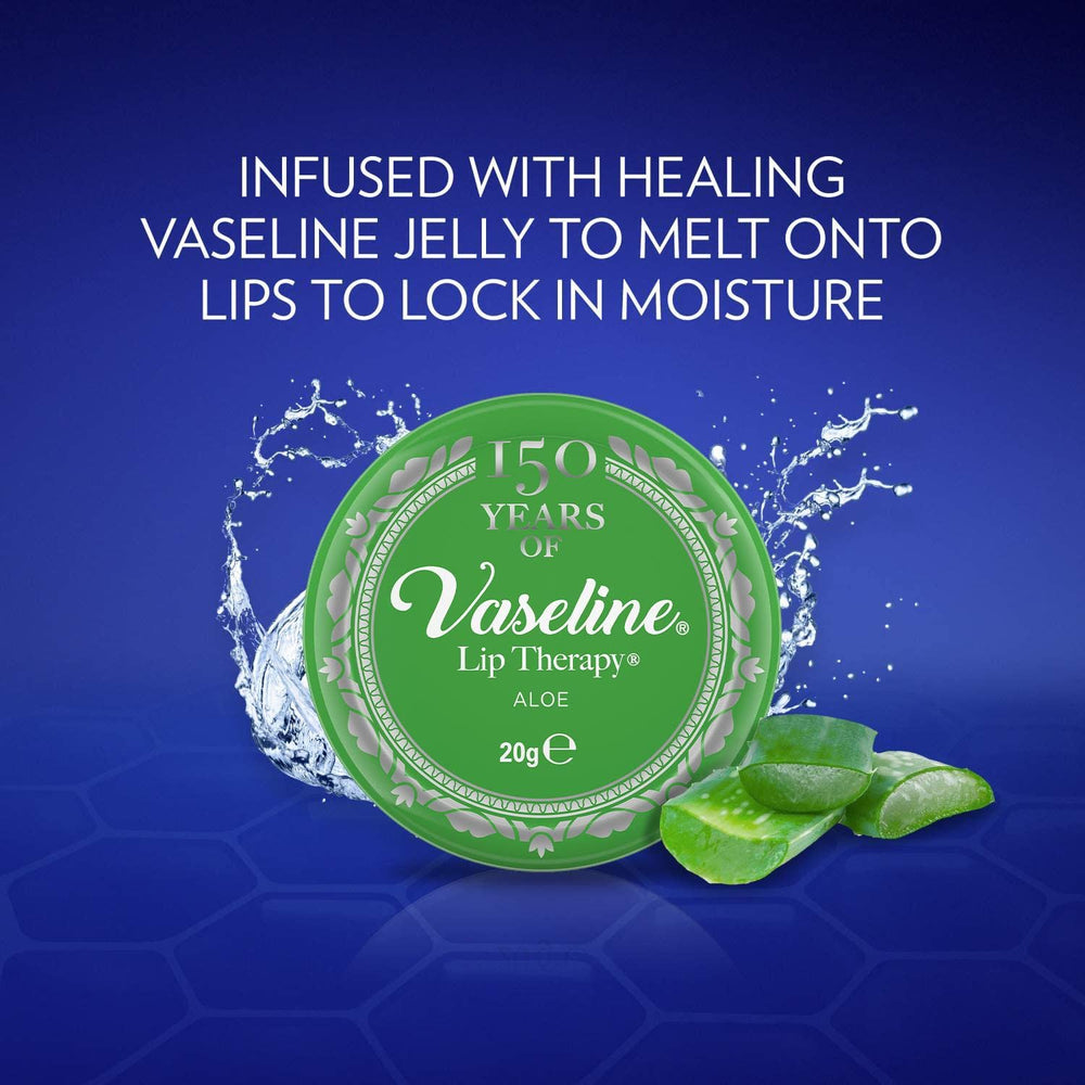 Vaseline Lip Therapy Aloe, envase compacto ideal para bolso.