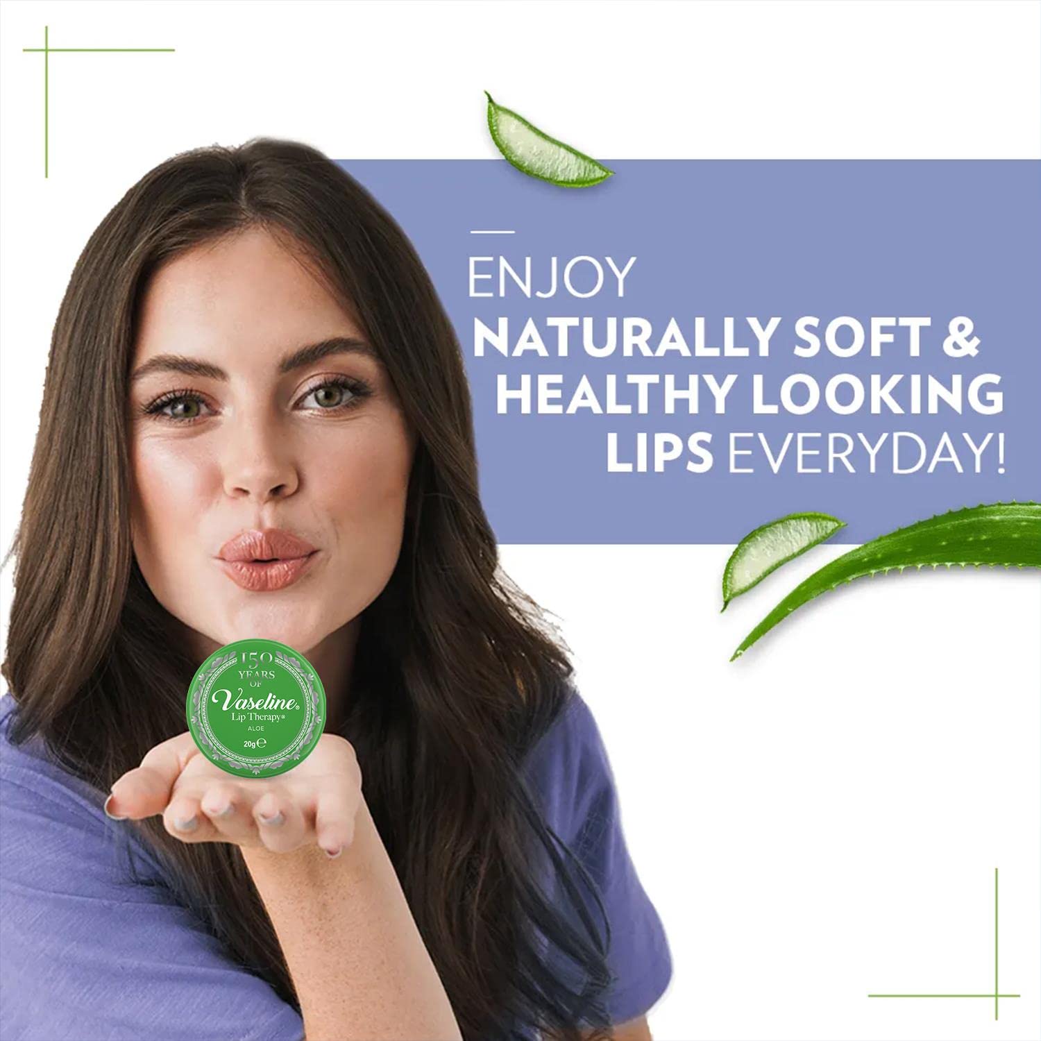 Vaseline Lip Therapy Aloe, hidratación diaria en labios.