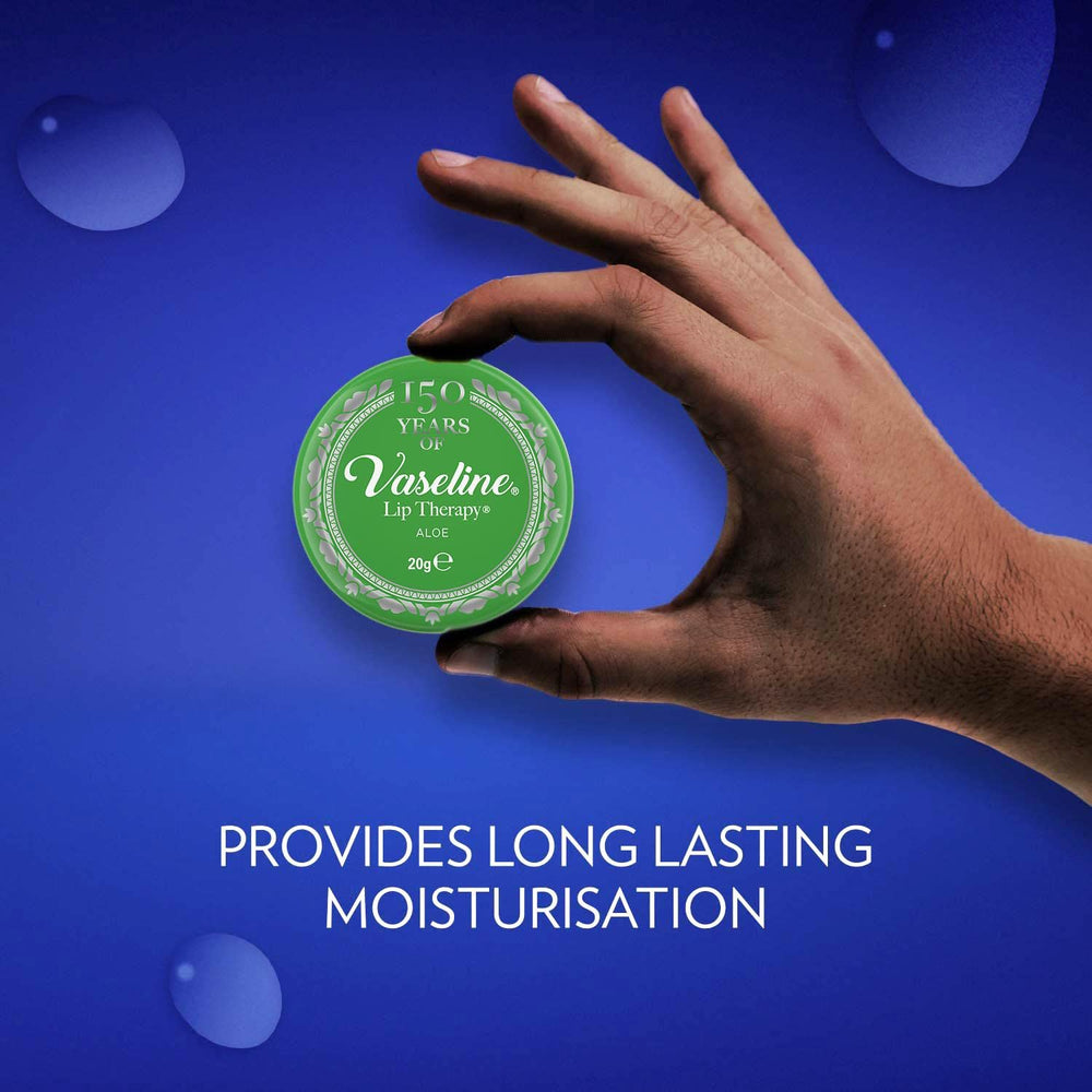 Vaseline Lip Therapy Aloe, uso nocturno para confort de labios.