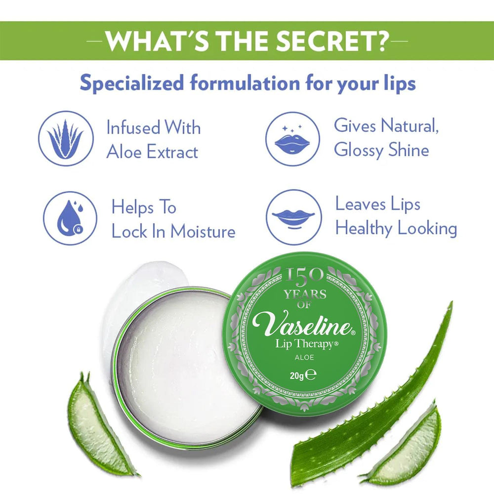 Vaseline Lip Therapy Aloe, perfecto antes del maquillaje labial.