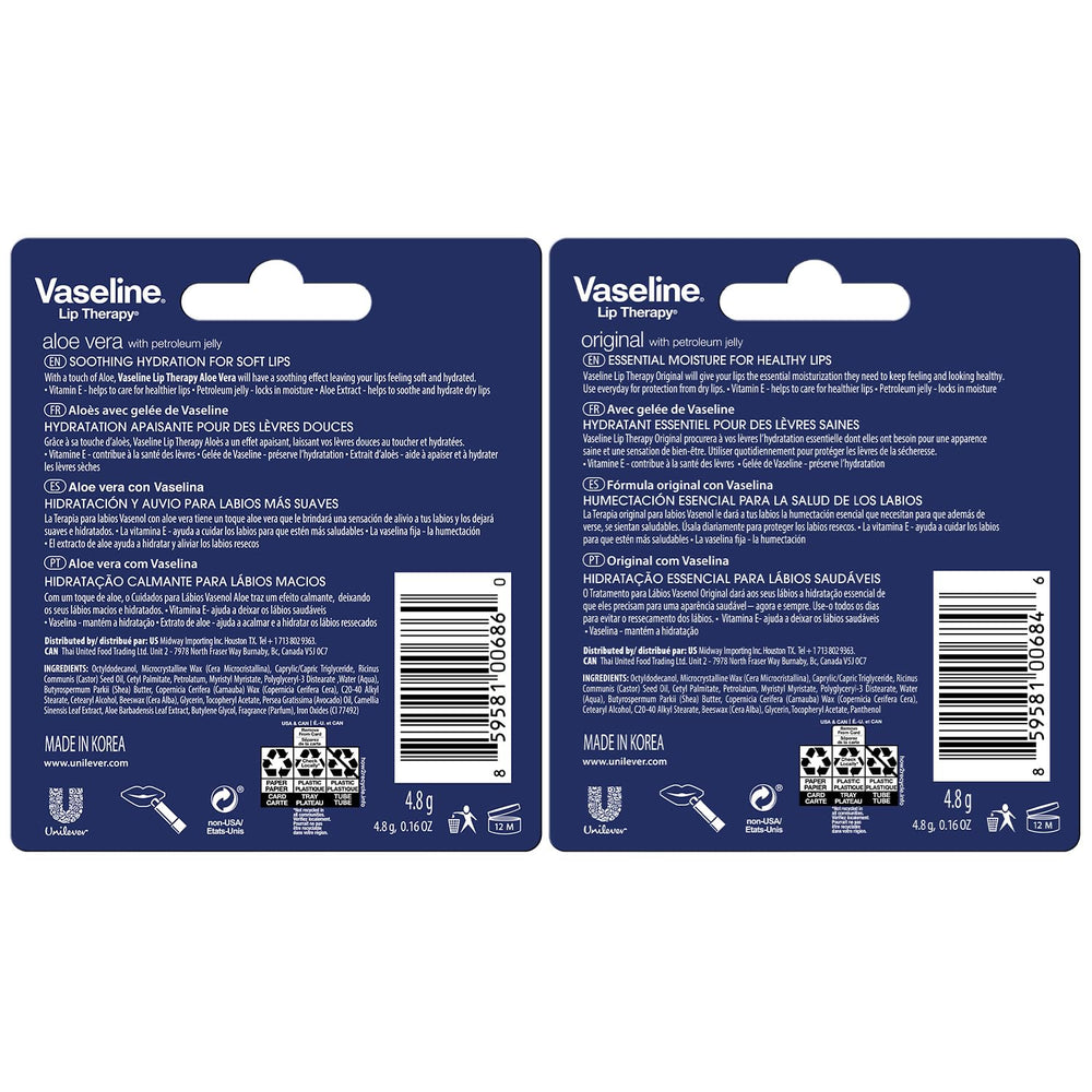 Vaseline Balsamo Labial Aloe Vera: hidratación rápida para labios
