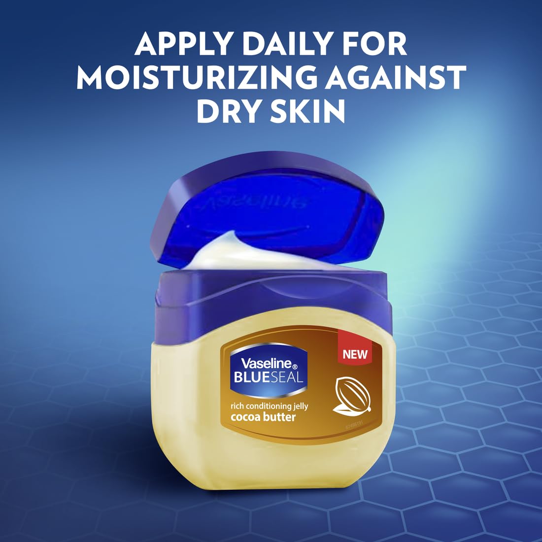Etiqueta frontal de Vaseline Blueseal Cocoa Butter