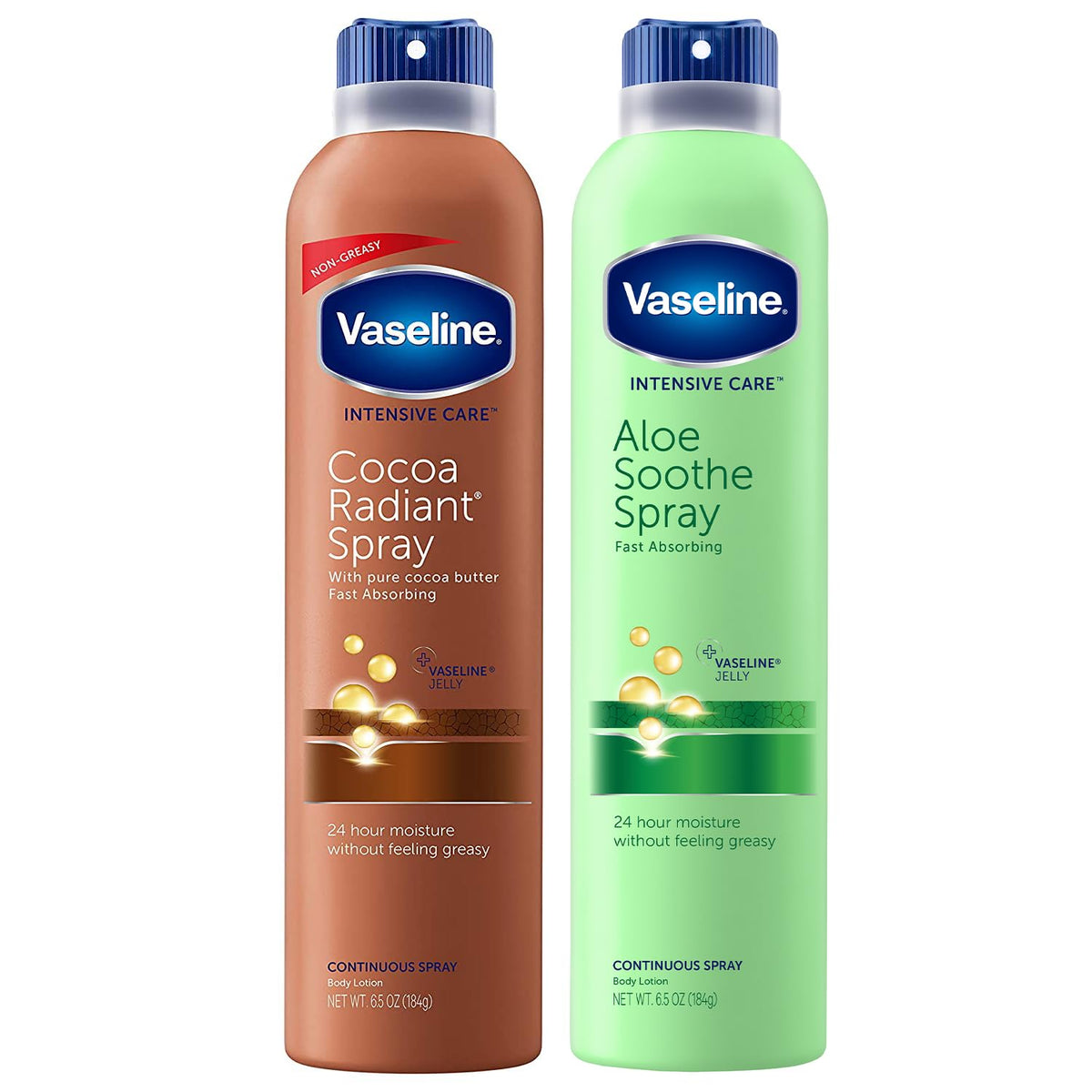Vaseline Cocoa Radiant, hidratación rápida sin grasa y aroma suave para la piel.