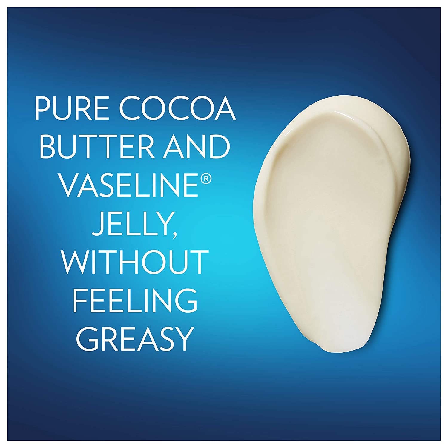 Fórmula Cocoa Radiant de Vaseline con manteca de cacao para piel nutrida.