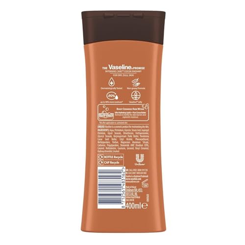 Textura rápida de Vaseline Cocoa Radiant para uso diario