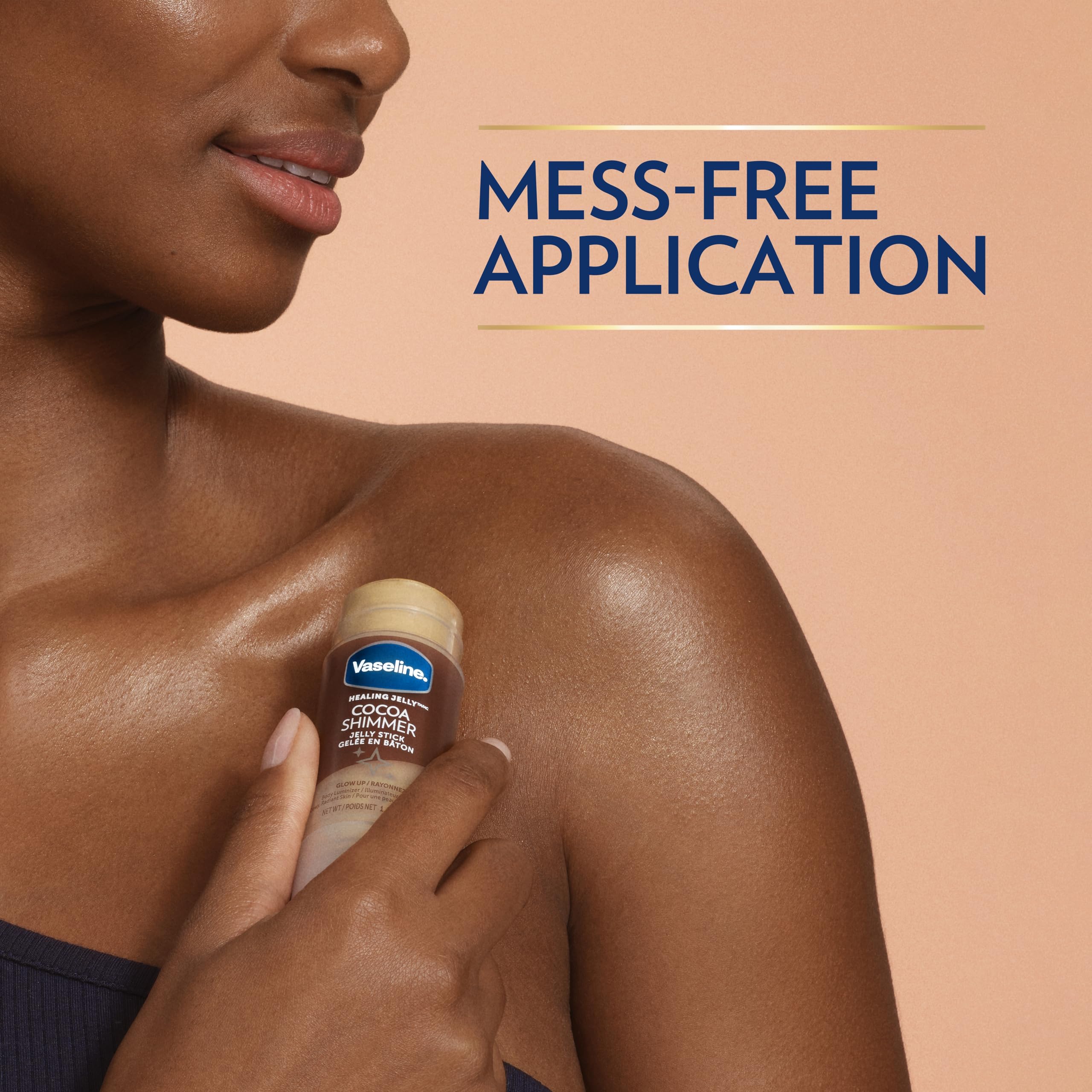 Vaseline Cocoa Shimmer Stick fórmula con vaselina y cacao para nutrición