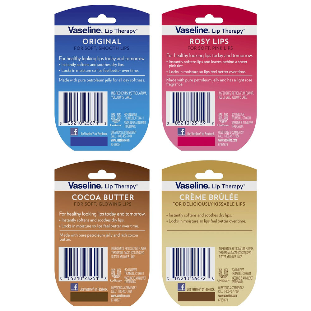 Vaseline Cuidado de Labios Rosados frasco mini, color suave y hidratación ligera.