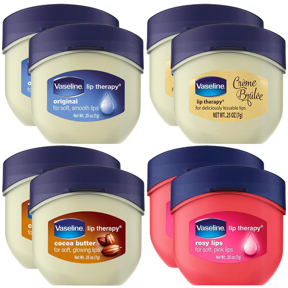 Vaseline Cuidado de Labios Original frasco mini, hidratación rápida para labios secos.