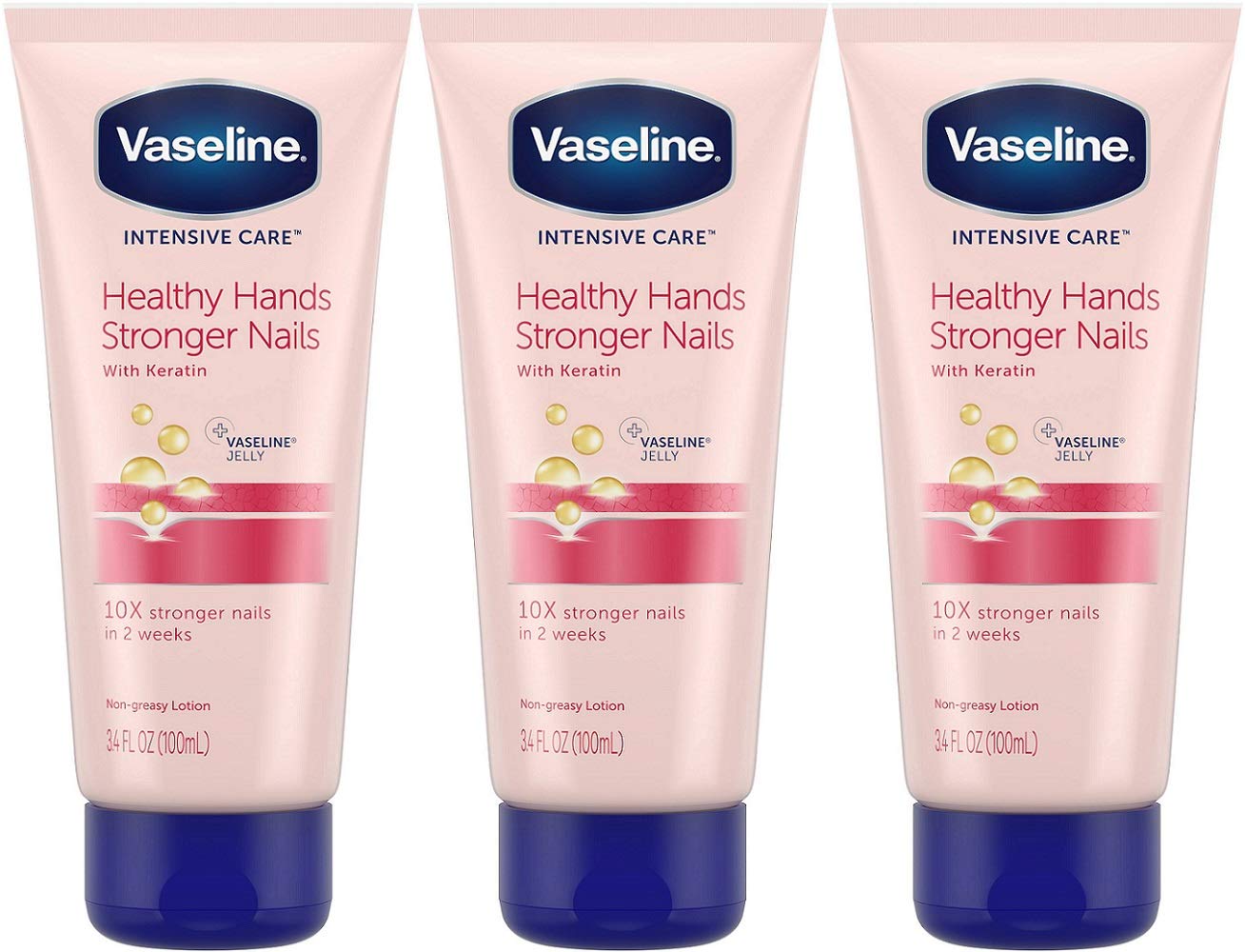 Vaseline Cuidado Intensivo para Manos y Uñas, loción en tubo para manos suaves.