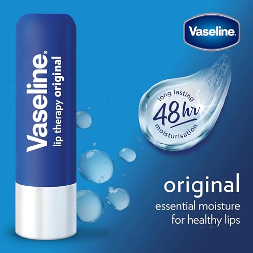 Vaseline Cuidado Labial Original portátil, ideal para hidratación rápida en cualquier lugar.