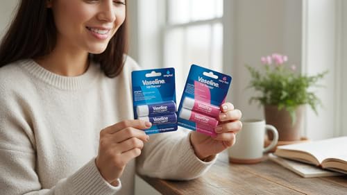 Vaseline Cuidado Labial Rosy en pack doble, aporta color suave para un aspecto natural.
