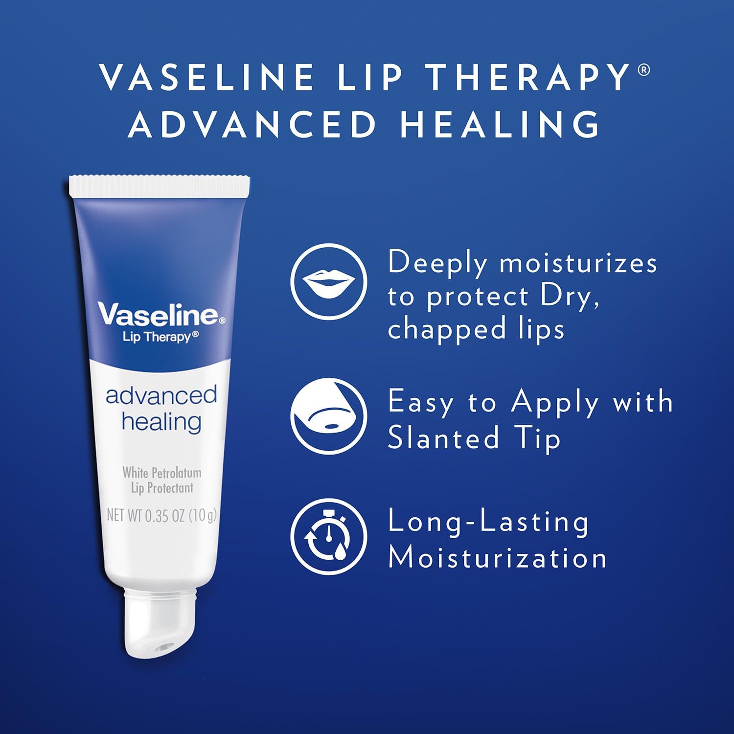 Vaseline dermatologicamente probada para hidratación suave y segura.