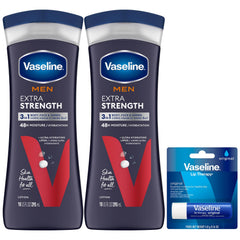 Vaseline HOMBRE loción 3 en 1: hidratación para cara, manos y cuerpo.