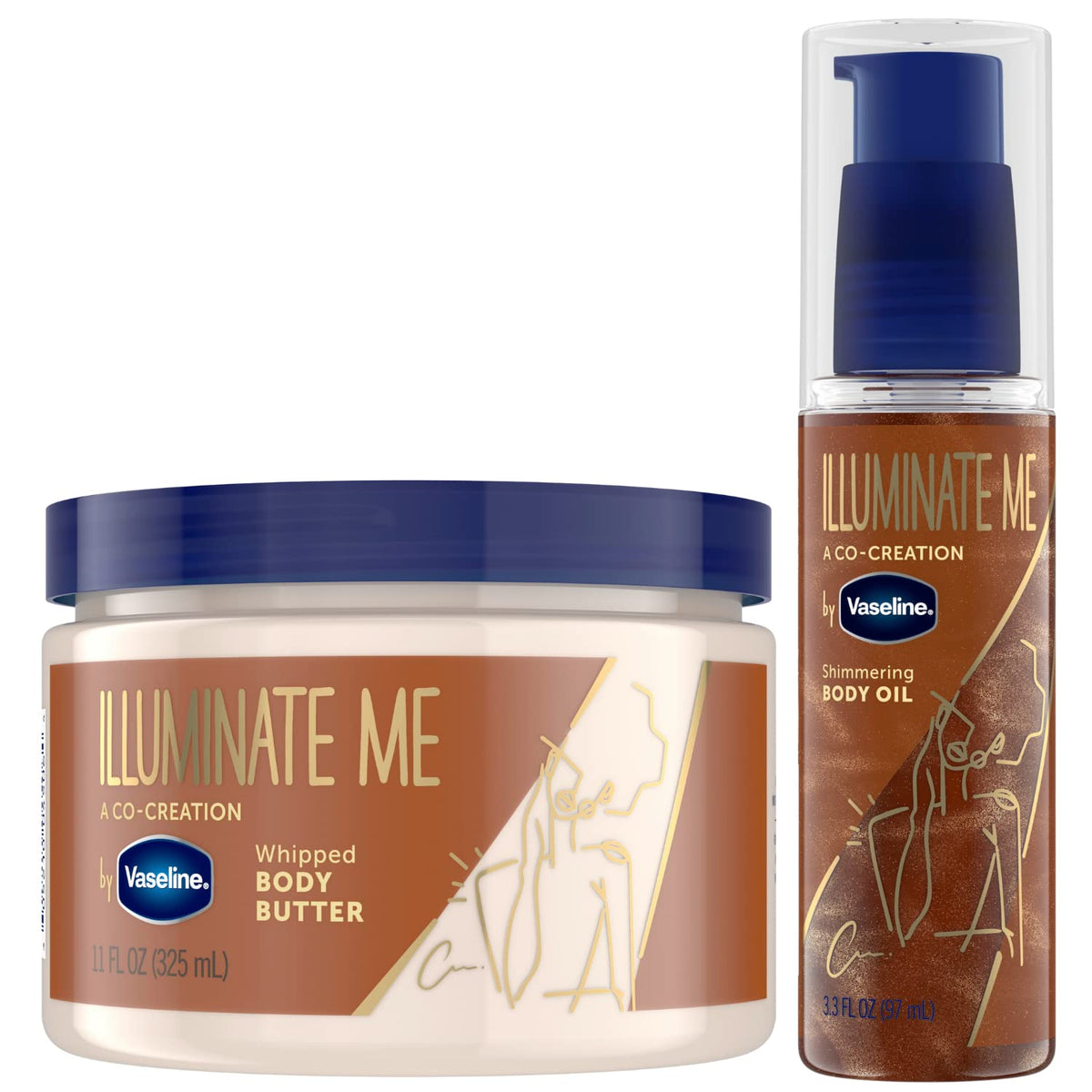 Vaseline Illuminate Me butter — whipped texture delivering deep hydration.