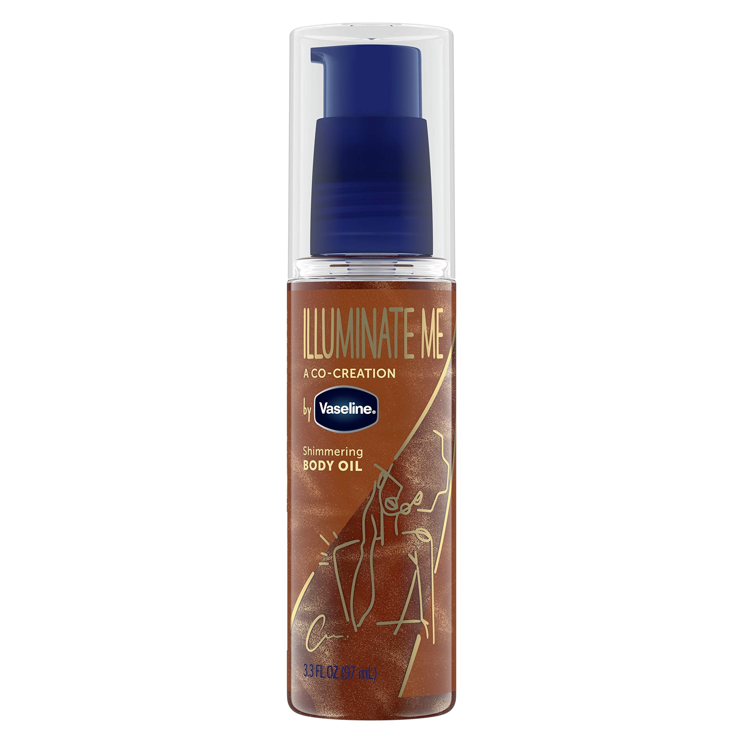Vaseline Ilumina: aceite corporal con brillo suave para piel melanina rica.