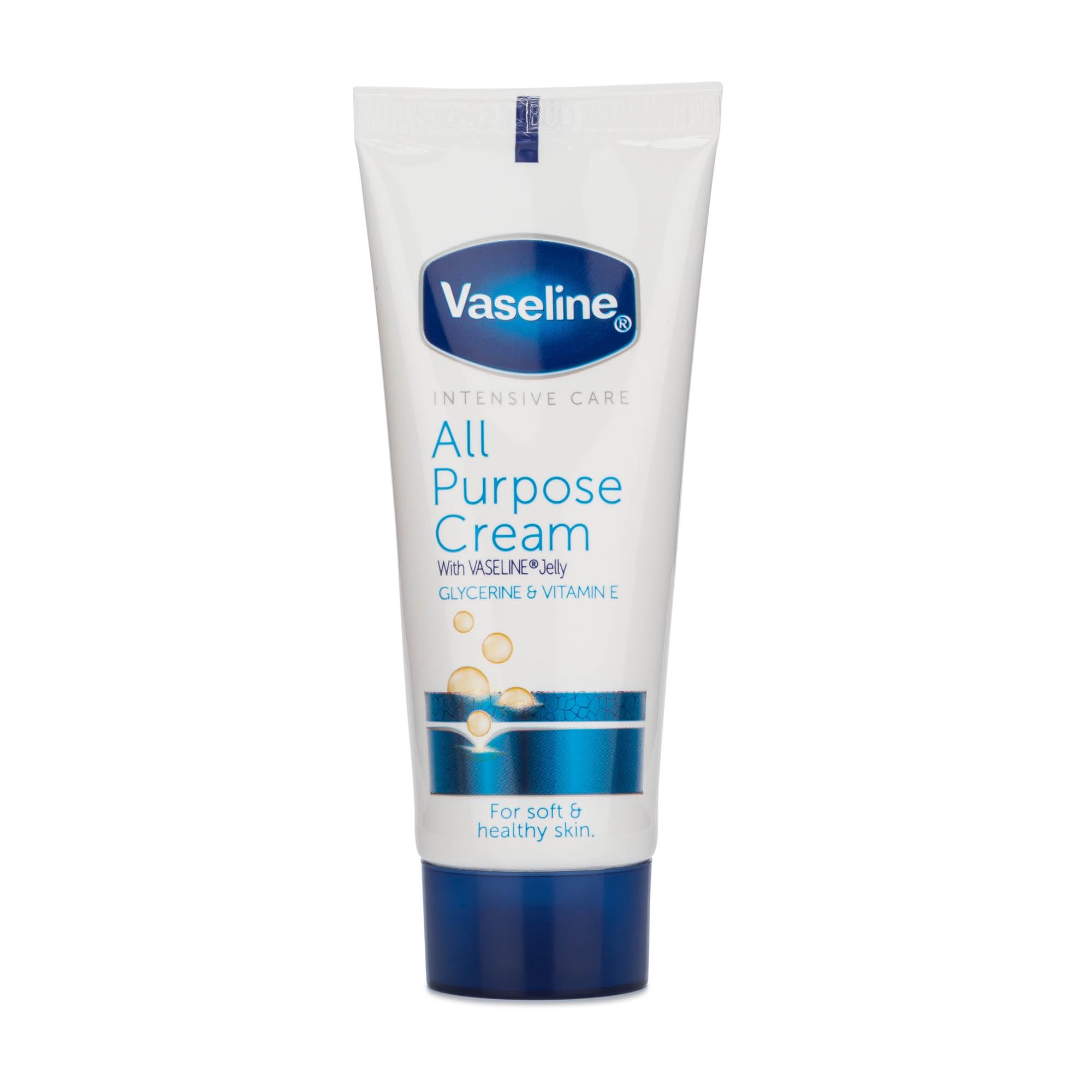 Vaseline con glicerina y vitamina E para cuidado diario de la piel.