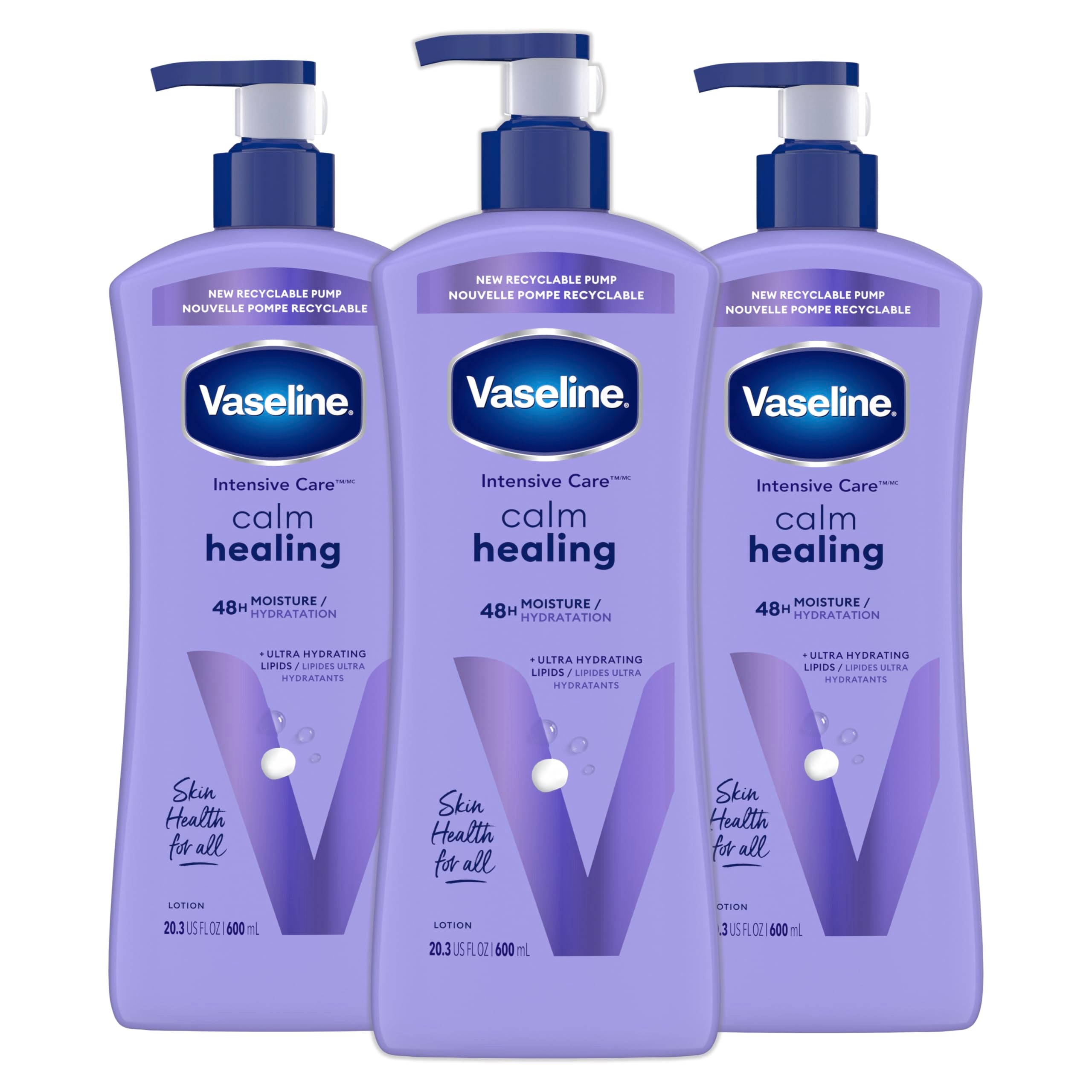 Vaseline Cuidado Intensivo Calma Loción en bote para piel suave.