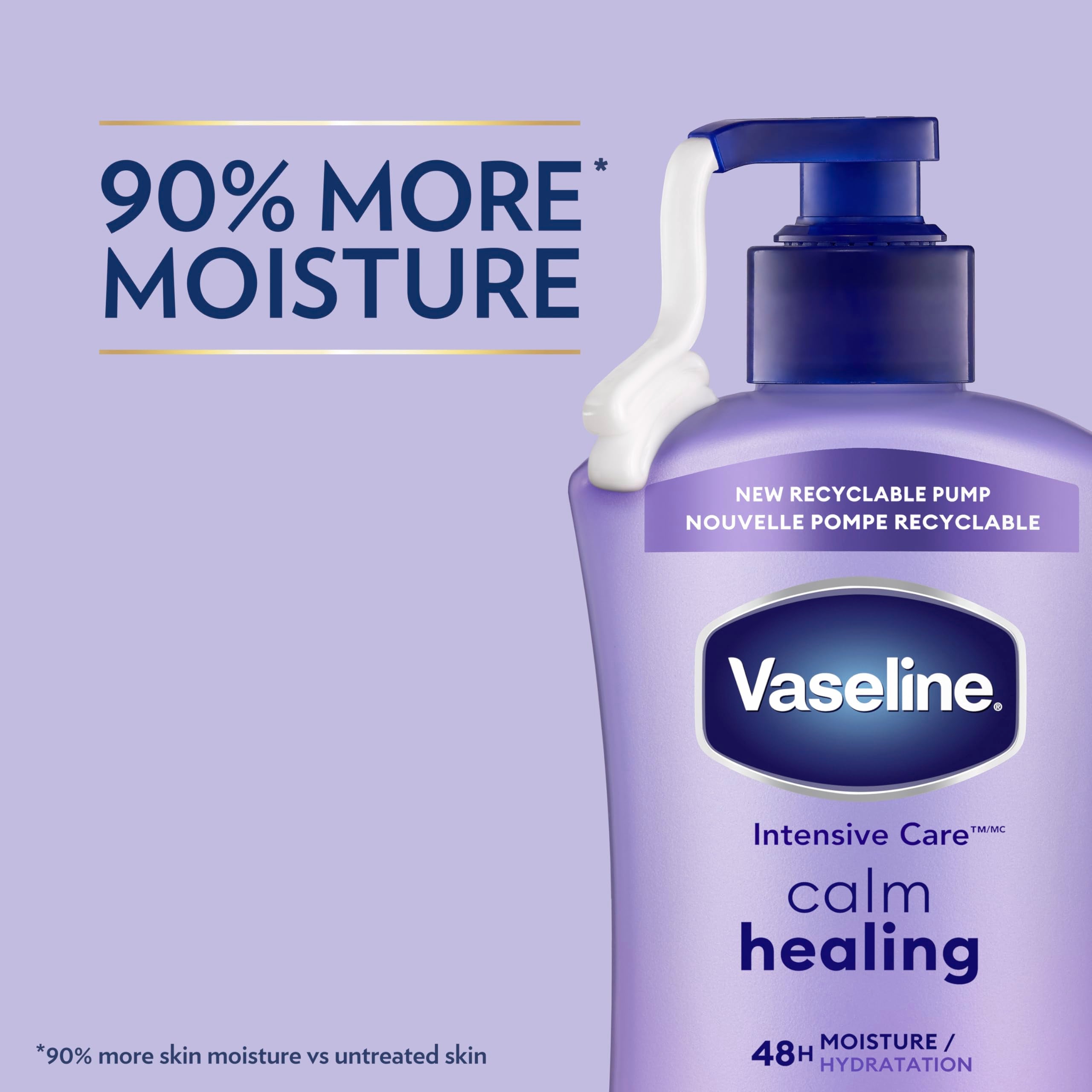 Uso diario con Vaseline Cuidado Intensivo para piel más hidratada.