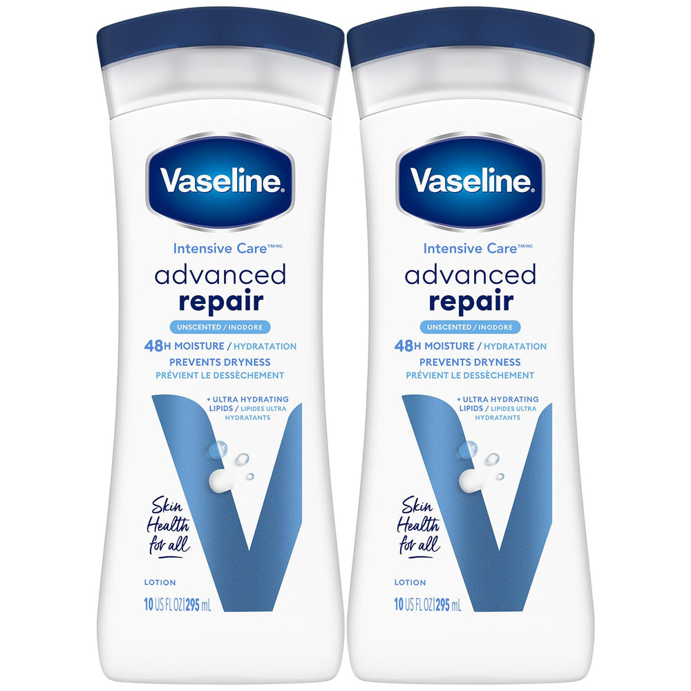 Vaseline Intensive Care, bote para aplicación, hidratación suave para piel seca.