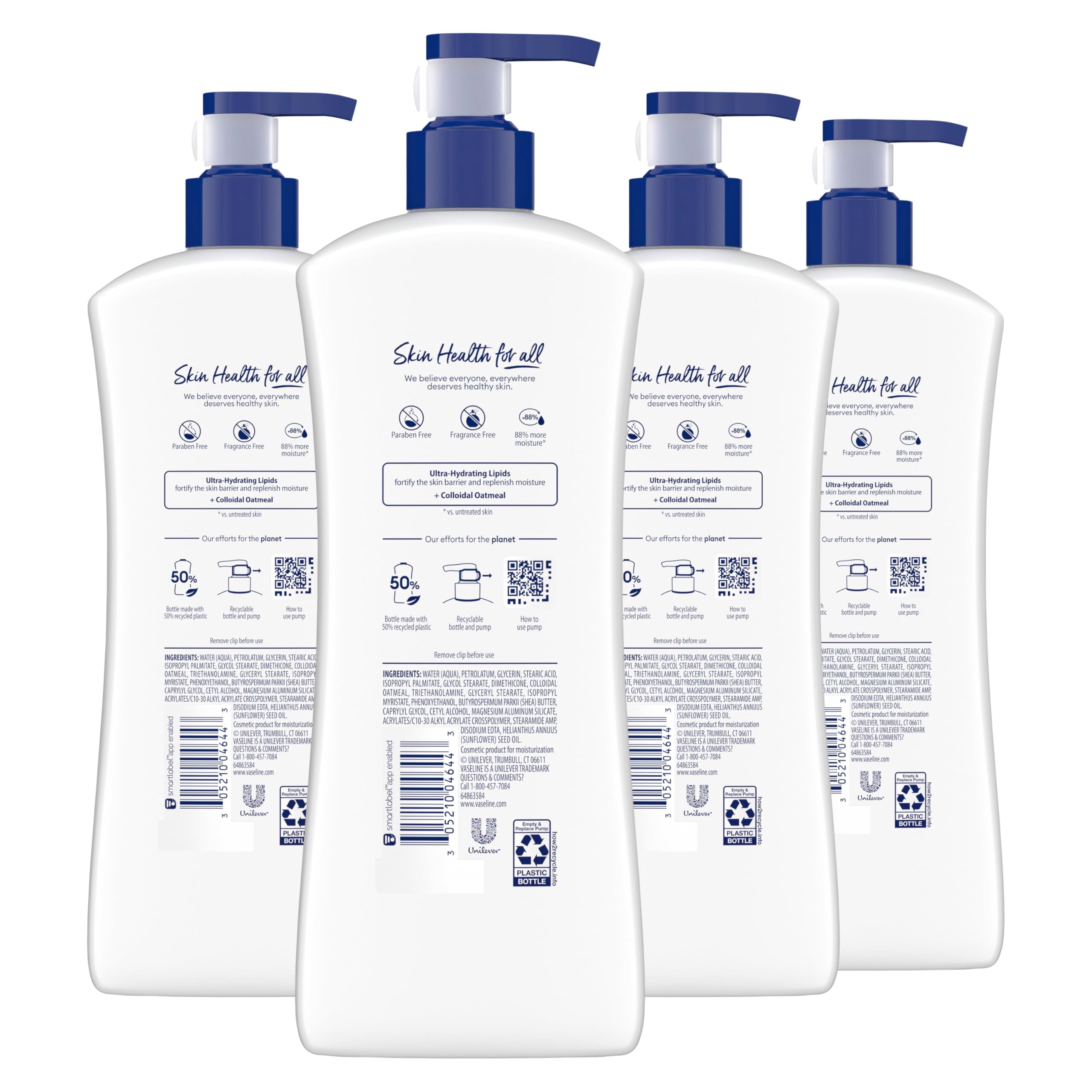 Textura cremosa de Vaseline Intensive Care, se absorbe rápido.