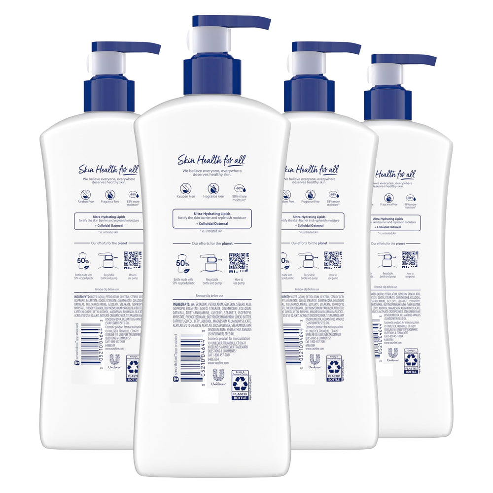 Textura cremosa de Vaseline Intensive Care, se absorbe rápido.