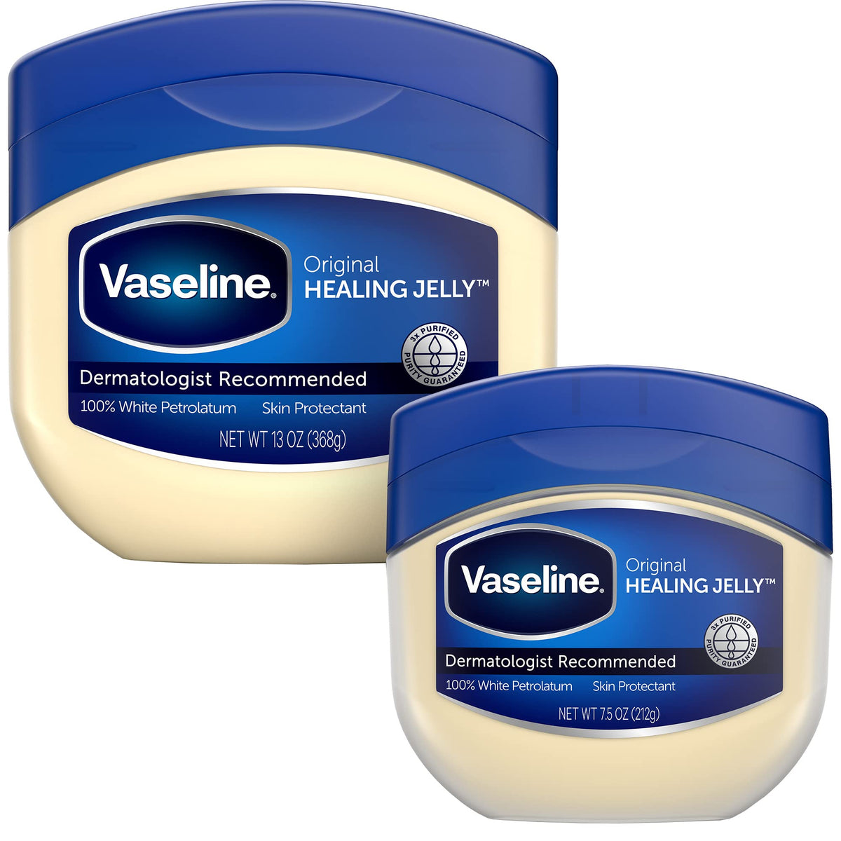Vaseline Original Jalea en bote de 13 oz para hidratación diaria.