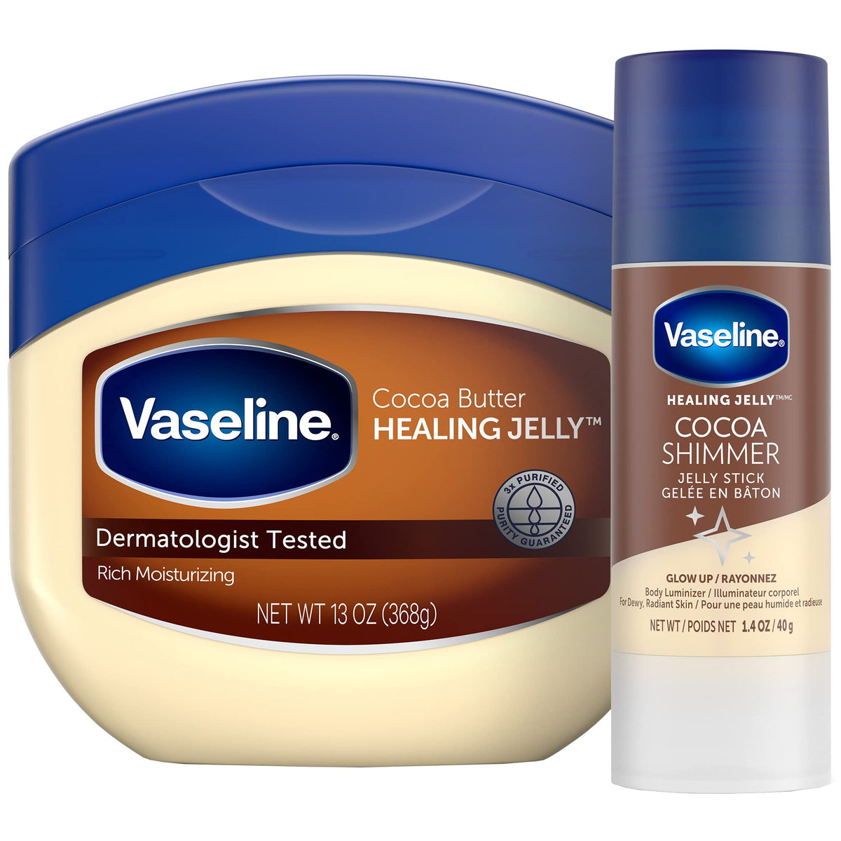 Vaseline jalea reparadora con manteca de cacao, botella de 13 oz, hidratación intensa para piel seca.