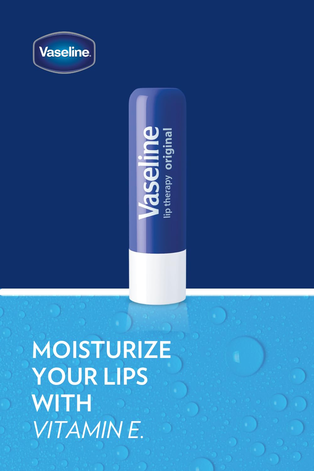 Aplicación rápida para labios secos gracias a la fórmula clásica Vaseline.